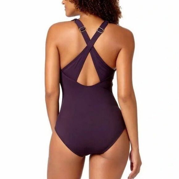 NWT Lands' End Ladies' Swimsuit Purple Size Small - Picture 2 of 5